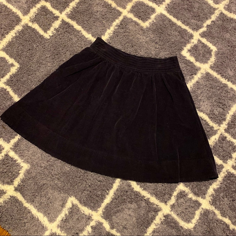 Anthro A-Line velour skirt